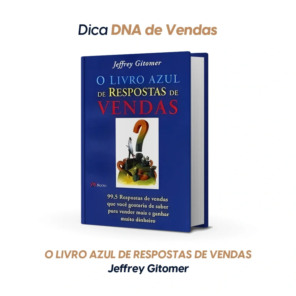Capa do livro O Livro Azul das Respostas em Vendas, de Jeffrey Gitomer